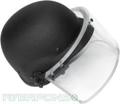 IWEAPONS® Ballistic Bulletproof Helmet with Visor IIIA - Black