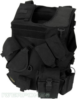IWEAPONS® Combat Bulletproof Vest - Holster Model - Black - Left Hand