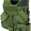 IWEAPONS® Combat Bulletproof Vest - Holster Model - Green - Left Hand