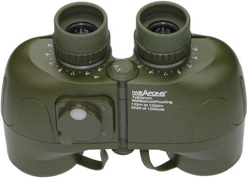 IWEAPONS® Waterproof and Shockproof Floating 7x50 Binoculars with Compass