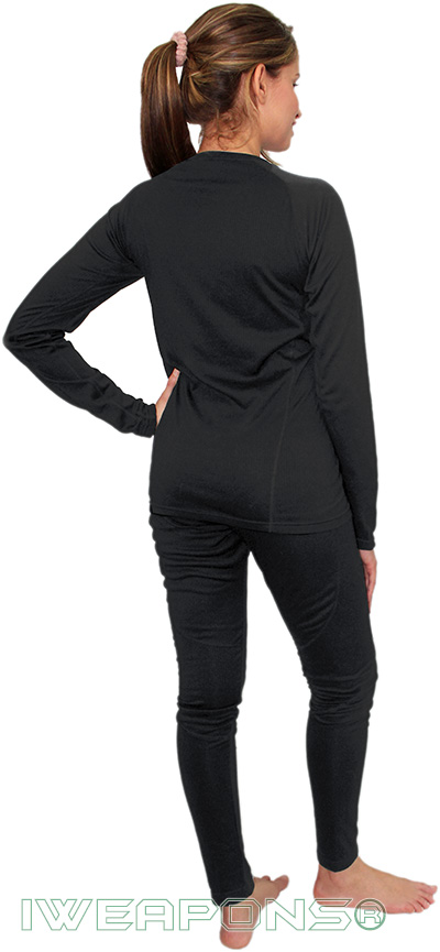 IWEAPONS® Women's Thermal Underwear Top & Bottom Set - Black