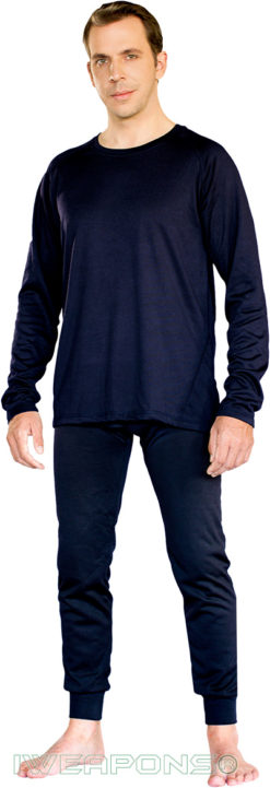 IWEAPONS® Men's Thermal Underwear Top & Bottom Set - Blue