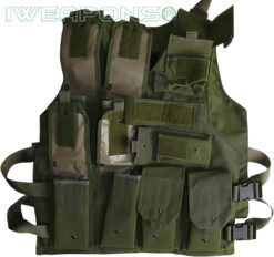 IWEAPONS® Israeli Army Green Military Vest with Mag Pouches