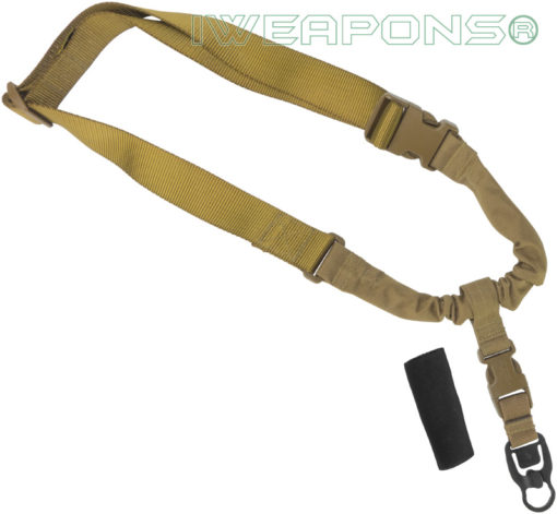 IWEAPONS® Operator Tactical QD 1-Point Bungee Rifle/Shotgun Gun Sling - Tan