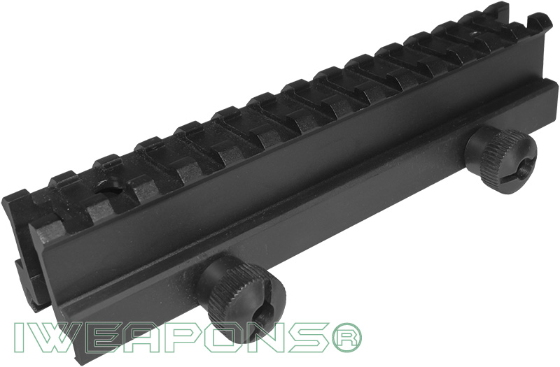 1-Inch See-Through Riser Scope Rail - 14-Slot Picatinny/Weaver Mount For Rifles