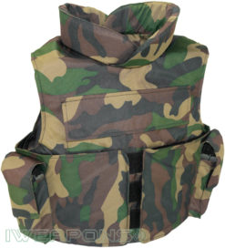 IWEAPONS® Delta Camo Bulletproof Vest IIIA with 2 Mag Pouches