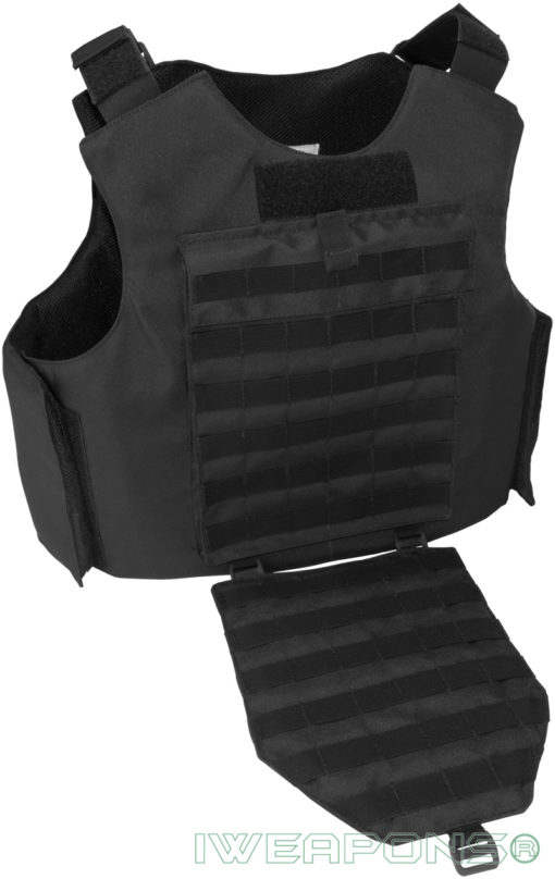 IWEAPONS® MOLLE External Bulletproof Vest IIIA / 3A with 25×30cm Pockets for Armor Plates and Groin Protection