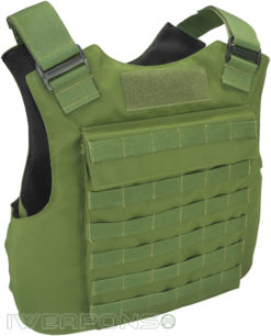 IWEAPONS® MOLLE External Bulletproof Vest IIIA / 3A with 25×30cm Pockets for Armor Plates - Green